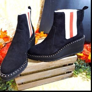 Cecelia Leather Gemma Ankle Studded Boots several colors to choose from